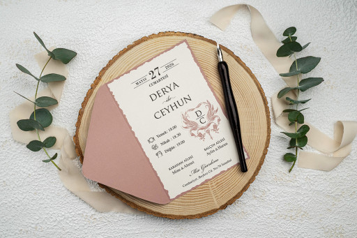 Soft Pembe Zarafet Davetiye