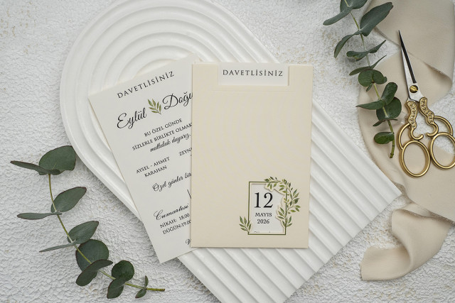 Klasik Düğün Davetiye