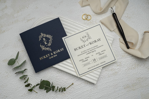 Zarif Monogram Davetiye