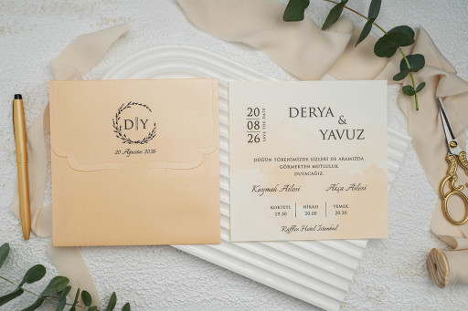 Pastel Zarafet Davetiye