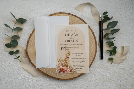 Bohem Düğün Davetiyesi